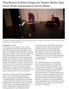 Oscar Wilde Interpretation auf die Bühne (dt.) Oscar Wilde Interpretation auf die Bühne (dt.)